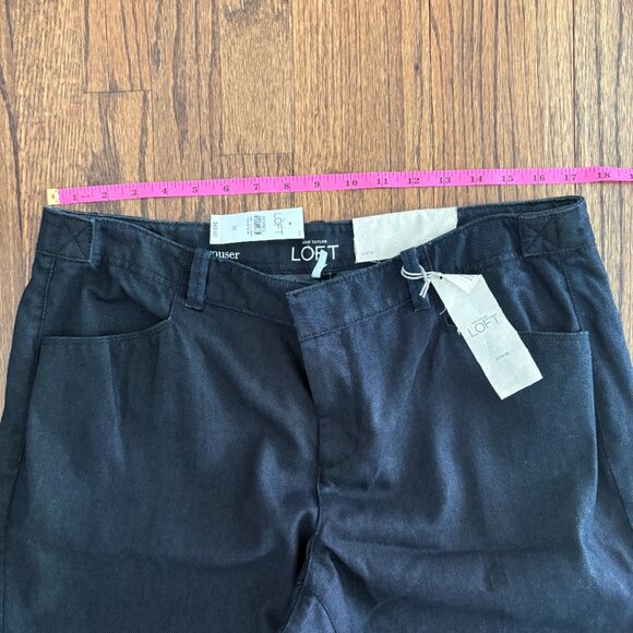 Ann Taylor Loft Modern Trouser Women's Black Denim Wash High Rise Size 14 NWT - Picture 3 of 8